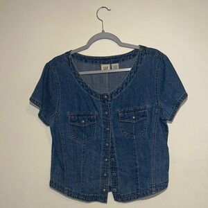 GAP Blue Button Down Denim Shirt
